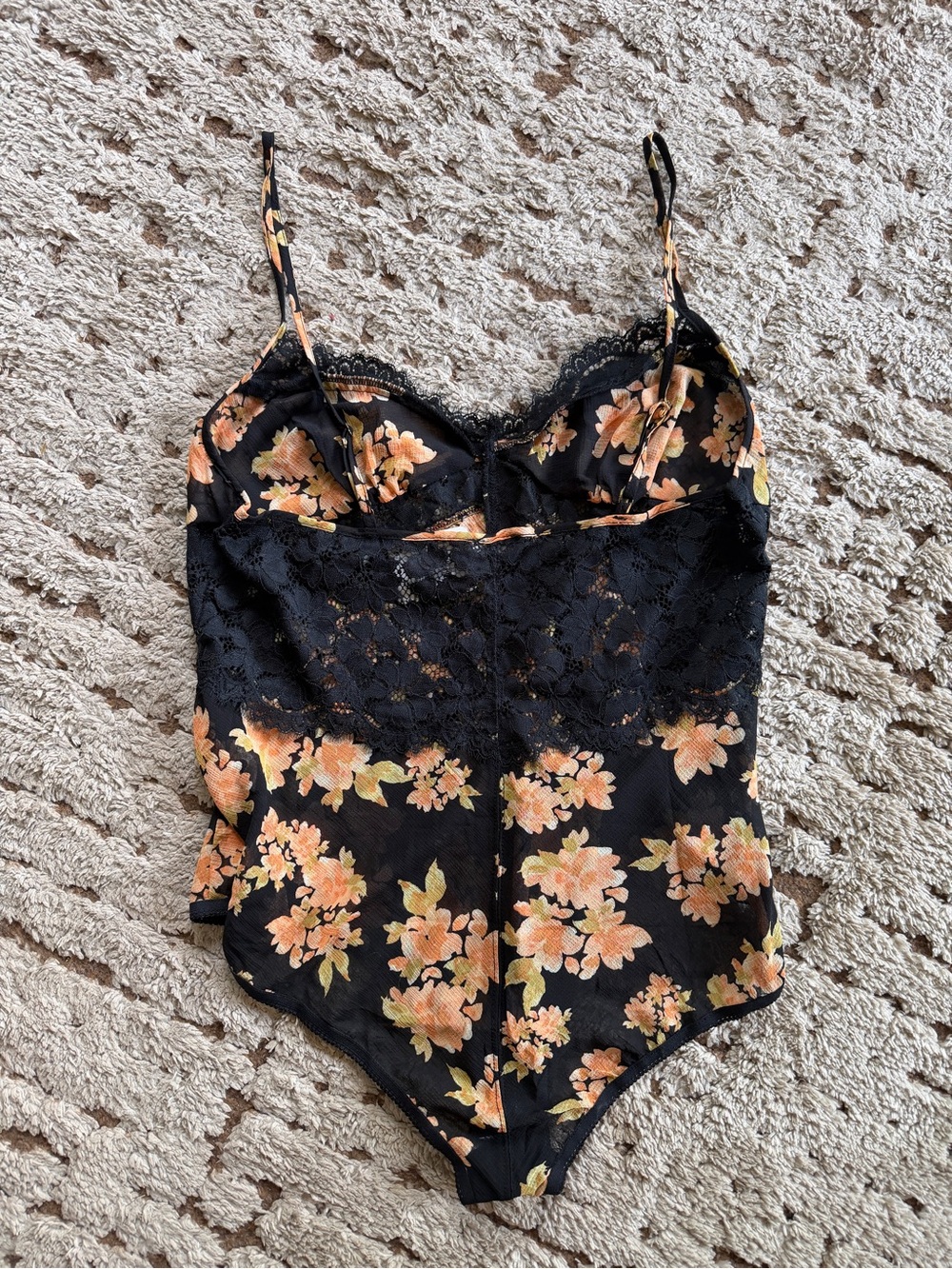 FP semi sheer floral and lace bodysuit - Picture 3 of 3